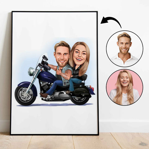 Par tema240 (2 personer) - karikaturtegning efter dine fotos - Just Karikatur