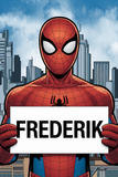 Personlig Spider-Man Plakat med Navn 1