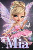 Personlig Chibi Fairy navne plakat 1