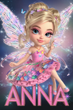 Personlig Chibi Fairy navne plakat 1