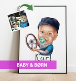 Baby & børn - karikaturtegning efter dine fotos