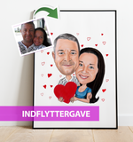 Indflyttergave - karikaturtegning efter dine fotos