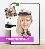 Studentergave - karikaturtegning efter dine fotos