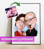 Kobberbryllup - karikaturtegning efter dine fotos