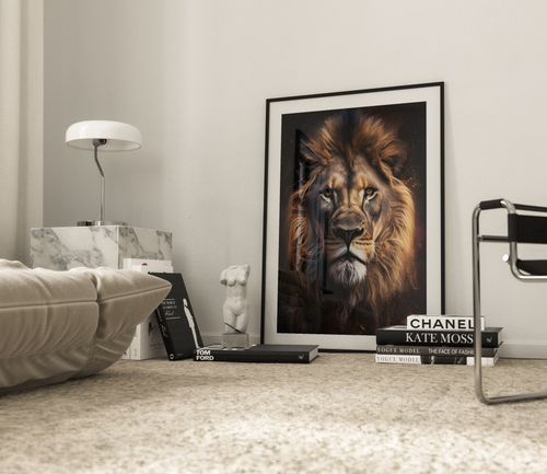 Løve Plakat 12 (50 x 70 cm ) - u/ramme