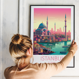 Istanbul i Tyrkiet - plakat - Just Karikatur