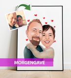 Morgengave - karikaturtegning efter dine fotos