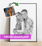 Fødselsdagsgave - Portrættegning efter dine fotos