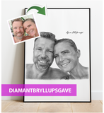Diamantbryllupsgave - Portrættegning efter dine fotos