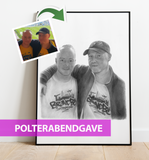 Polterabendgave - Portrættegning efter dine fotos