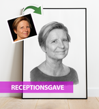 Receptionsgave - Portrættegning efter dine fotos