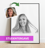 Studentergave - Portrættegning efter dine fotos