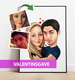 Valentinsgave - karikaturtegning efter dine fotos