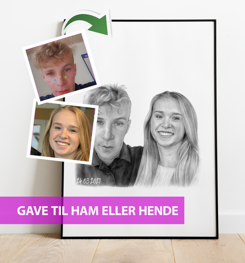 Gave til ham eller hende - Portrættegning efter dine fotos
