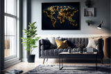 World Map 1 plakat (50 x 70 cm ) - m/ramme - Just Karikatur