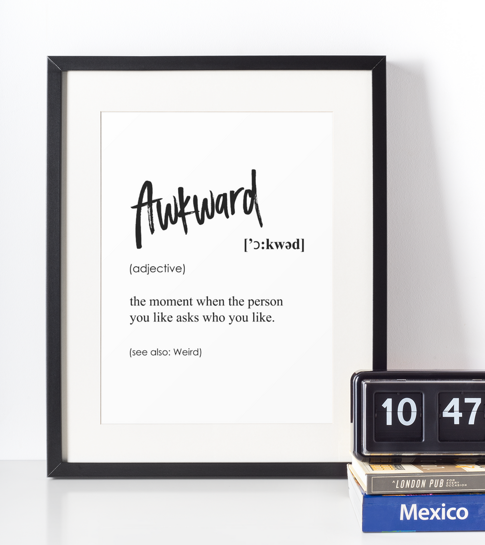 Awkward definition plakat - Just Karikatur