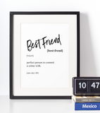 Best friend definition plakat - Just Karikatur